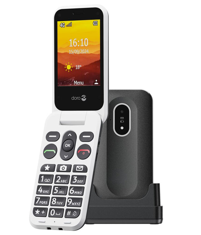 SIM Free Doro Leva L20 Mobile Phone Black and White Senior Citizen