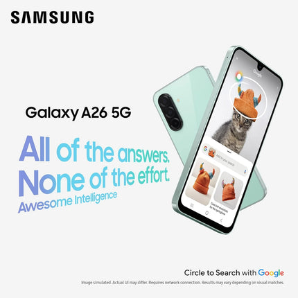 SIM Free Samsung Galaxy A26 5G 128GB / 6GB AI Mobile Phone Black
