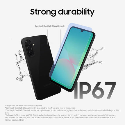 SIM Free Samsung Galaxy A26 5G 128GB / 6GB AI Mobile Phone Black
