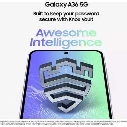 SIM Free Samsung Galaxy A36 5G 128GB / 6GB AI Phone Graphite