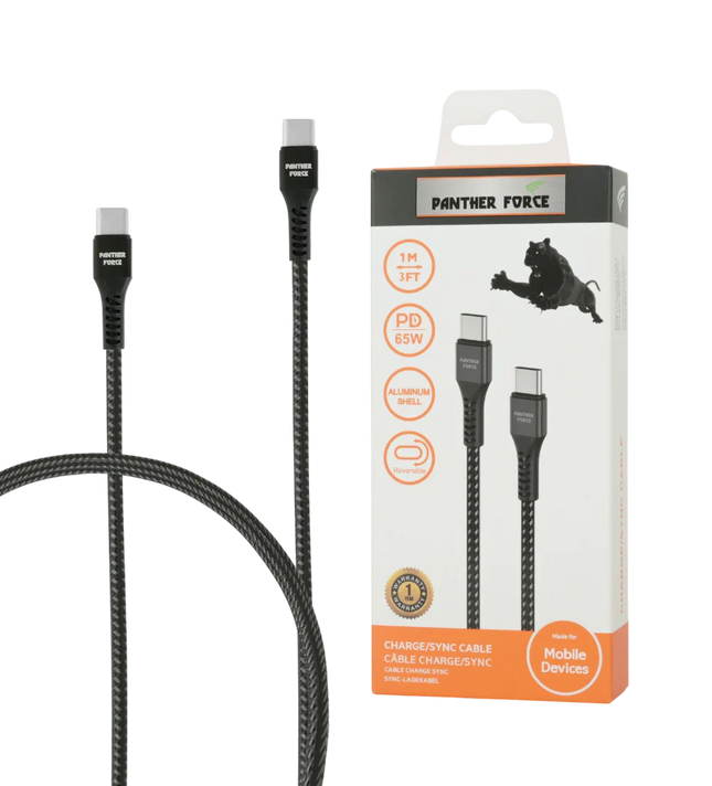 Panther Force 100W 1M Cable for Type C to Type C PF45